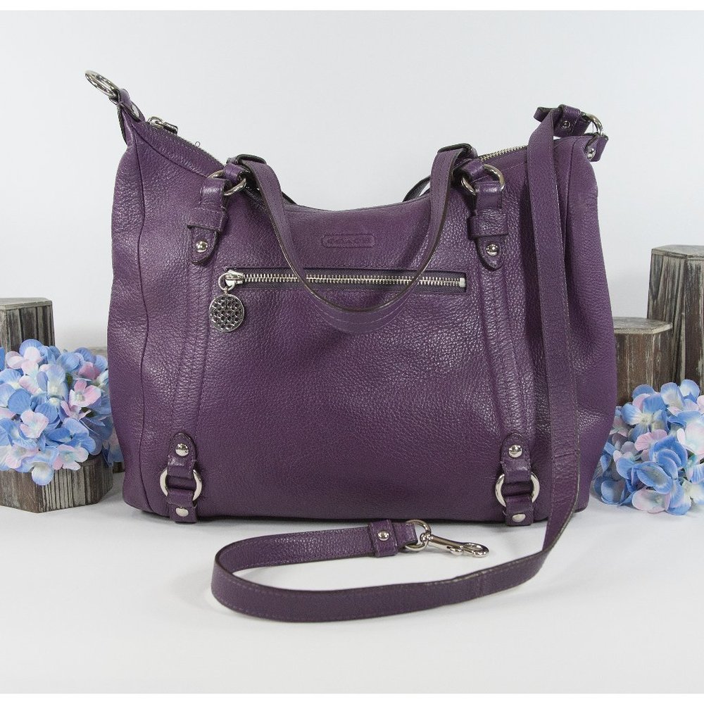 Coach 17599 Purple Leather Alexandra Satchel